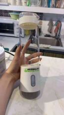 Мини Соковыжималка 奶昔适用于康宝莱榨汁机果汁杯水杯便携手提玻璃450ml电动搅拌机 Red Zhuo