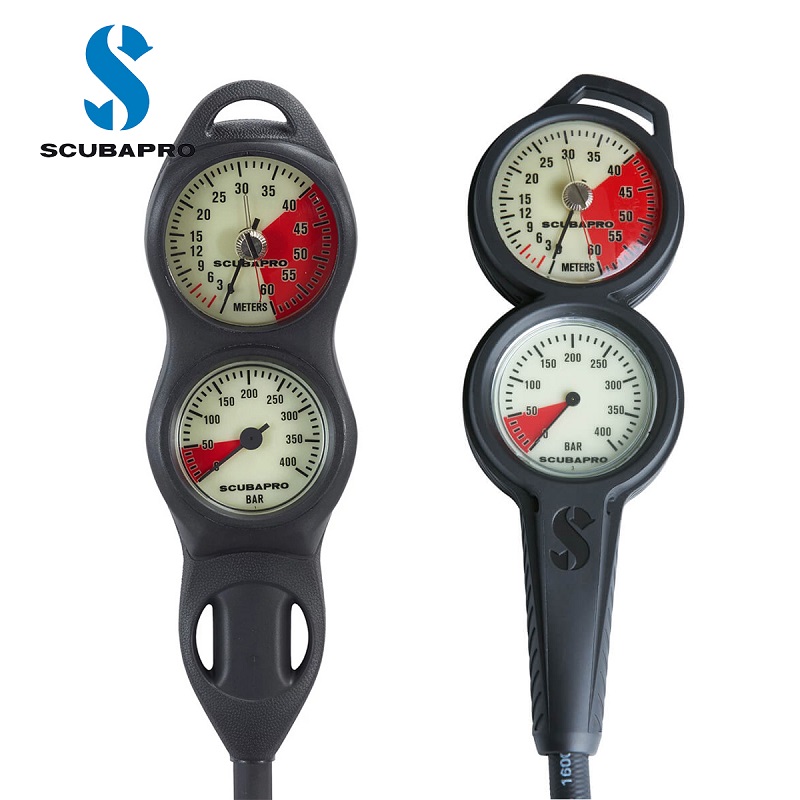SCUBAPRO UWATEC Compact Console 2 Diving Double Dive Two Dive Meter Pressure Meter Depth Meter