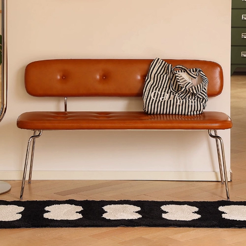 Hokeson Nordic Designer кожаная скамейка дома ретро из нержавеющая сталь