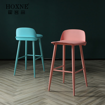 Hawkson Nordic designer bookworm bar chair simple creative bar chair modern backrest bar stool high foot stool