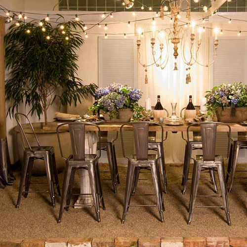 Hokeson Custom Bar Стул европейский стиль бар -стул простой высокий стул с высоким металлическим нордическим летним стулом