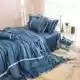 Cotton Hàn giường hoa mục vụ váy một gia đình bốn công chúa ren gió bông giường chăn 1.8m - Bộ đồ giường bốn mảnh