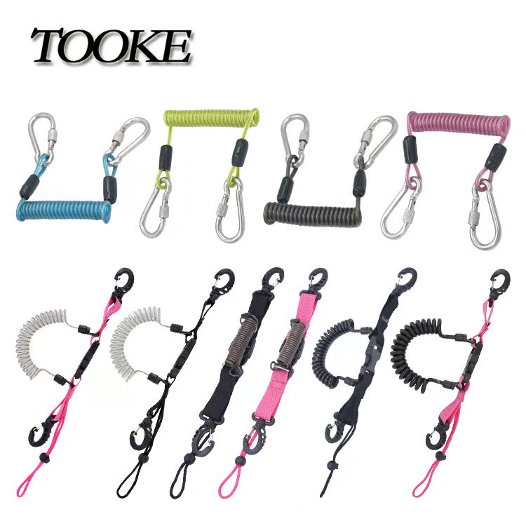 TOOKE camera diving shell safety quick release connection hanging buckle diving spring rope anti-lost rope lost hand rope