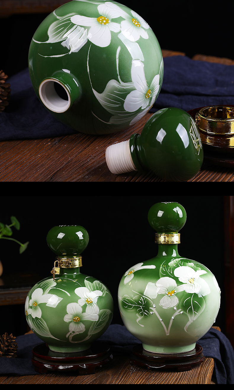 Ceramic bottle 5 jins of 10 jins jar it liquor mercifully wine sealed bottle hip flask casks jingdezhen its