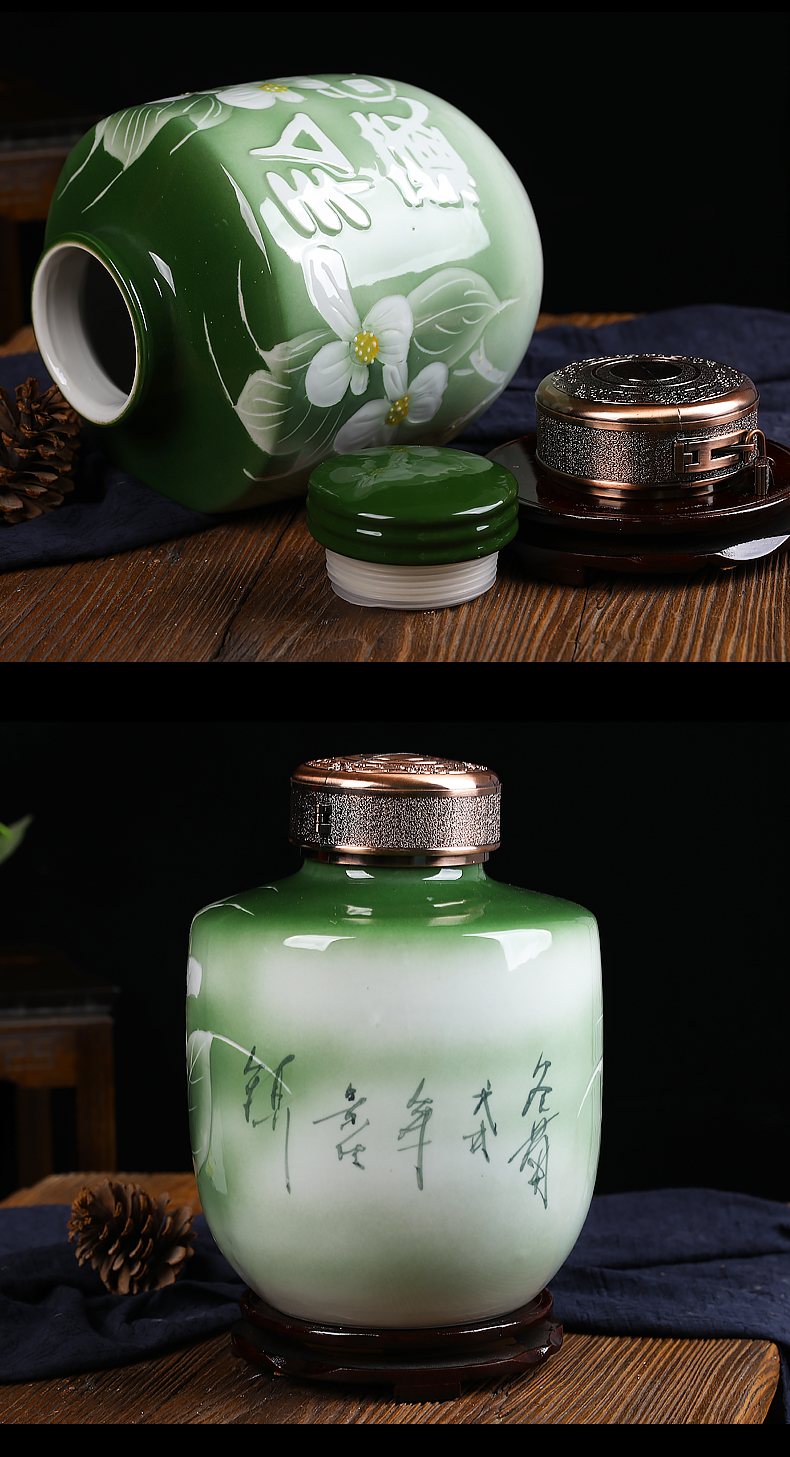 Ceramic bottle 5 jins of 10 jins jar it liquor mercifully wine sealed bottle hip flask casks jingdezhen its