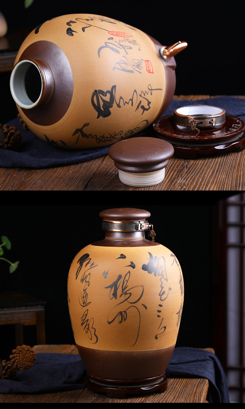 Archaize of ceramic terms bottle seal wine jar it home 10 jins of 50 pounds to wine mercifully medicine wine liquor jugs
