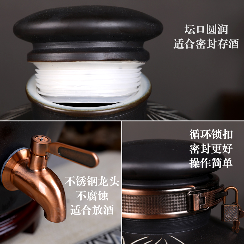 Jingdezhen ceramic jars seal it 10 jins 30 jins 50 kg bottle casks hip home wine jar