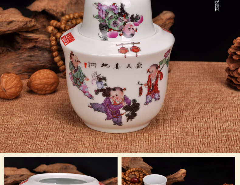 Loạt các Jingdezhen gốm bộ rượu vang thủy tinh màu xanh và trắng sứ nóng rượu vang nồi thủy tinh rượu vang vàng ấm rượu nồi hai hai năm hai