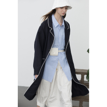 EKCOOKIES original designer Sheng Yinghao with the same niche single-breasted lace-up pajamas trench coat couple