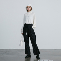 EKCOOKIES original designer Yan Xujia with the same baby skin-feeling printed high-neck stretch base T-shirt