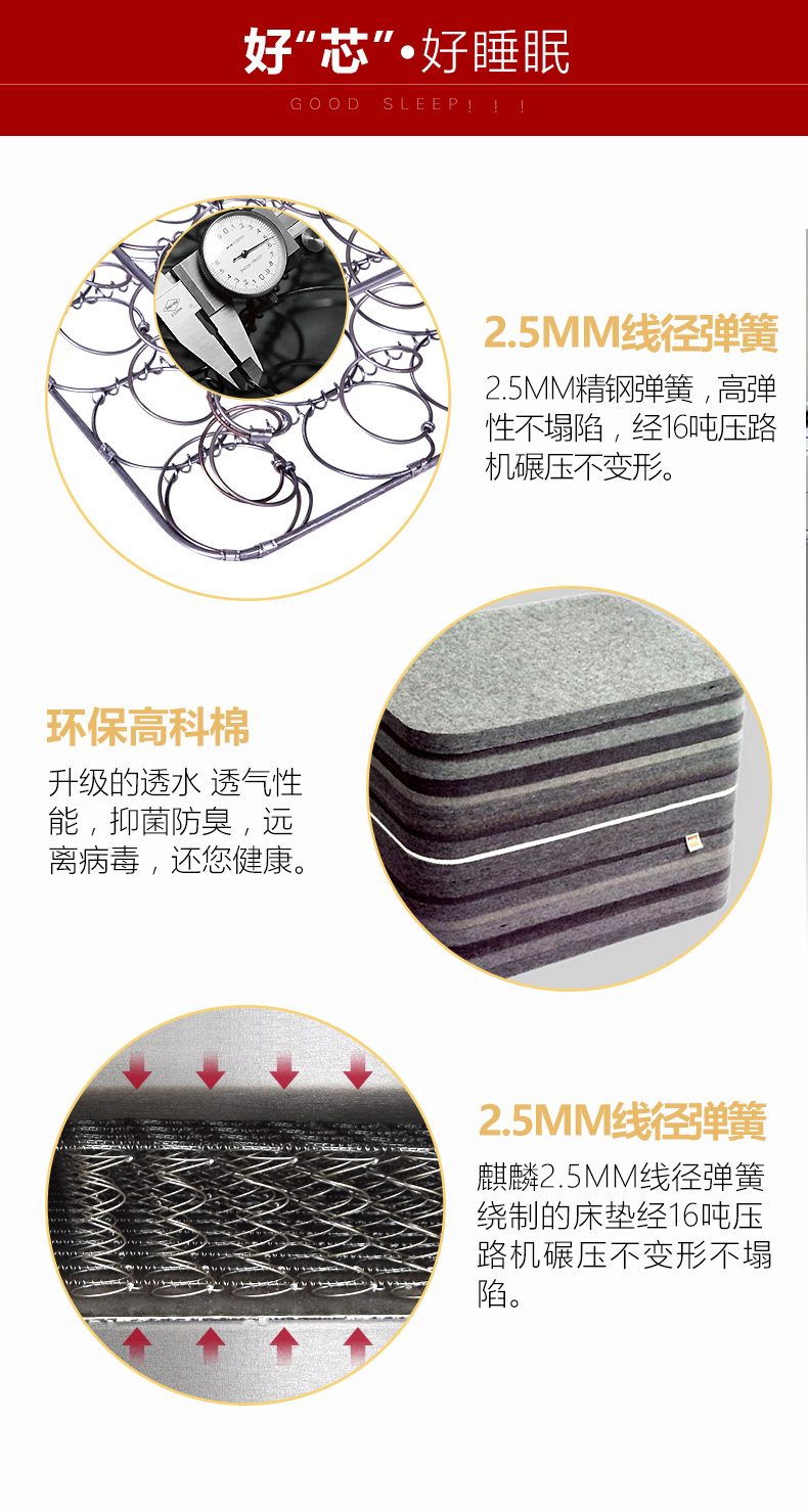 Nệm cao su trẻ em Kirin Mùa xuân mỏng Simmons Nệm cứng Teen High Box Nệm Khá Nam S - Nệm đệm 1m