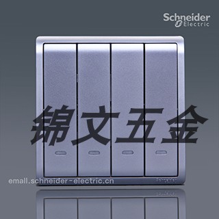 Schneider Fengshang Series Lavender Silver E8234L2F_LS Four-position Double Cut Switch