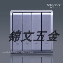 Schneider Fengshang Series Lavender Silver E8234L2F_LS Four Position Double Control Switch