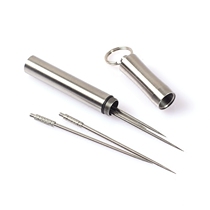  Stainless steel portable toothpick barrel Outdoor mini toothpick barrel sealed waterproof travel creative storage capsule box