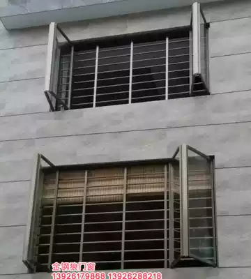 2019 Folding sliding window Double folding window tempered glass