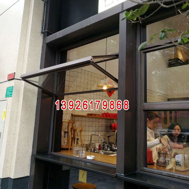 New upper and lower folding window adopts upper push folio opening mode with hydraulic boost bar with tempered glass