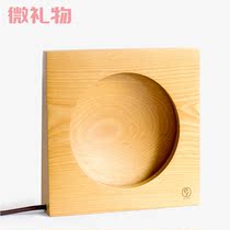 Chinese style design creative Mid-Autumn Festival gift full moon Xuanyue table lamp bedside study solid wood decoration led home