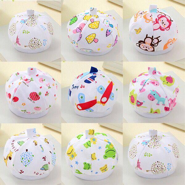 2022 baby cap 0-3 months cotton tire cap spring and summer newborn baby newborn cap full moon toddler windproof