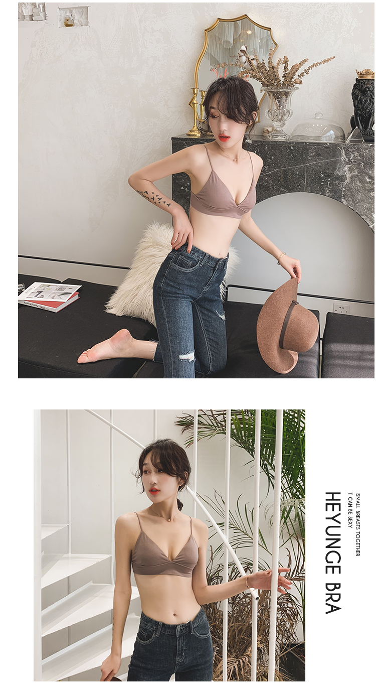 Anh Yunge không có vòng thép hình tam giác thoải mái kiểu vest cô gái đồ lót ngủ thể thao áo ngực braletette 