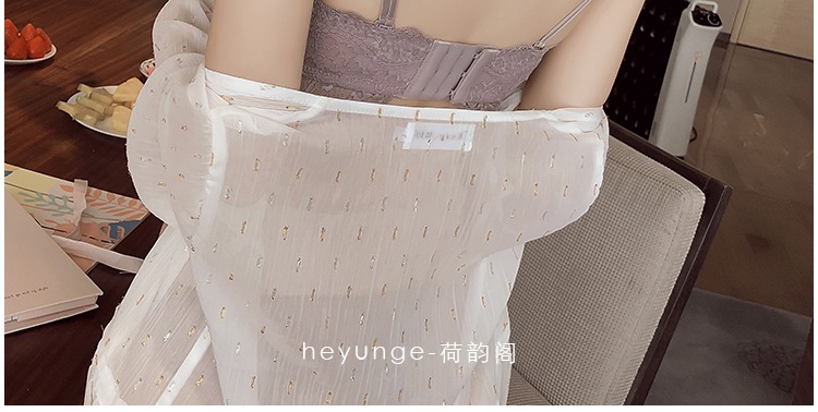 Sexy ren V sâu bên không có vành thoải mái thiết lập áo ngực tập hợp điều chỉnh bên bộ sưu tập áo ngực chéo đẹp trở lại đồ lót shop đồ nữ cao cấp