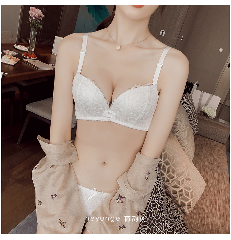 [Gửi đồ lót] Ông Yunge thoải mái không có vòng thép áo ngực sexy ren đồ lót tập hợp ngực điều chỉnh áo ngực