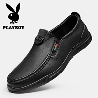 Playboy, пиджак классического кроя из черной кожи, мужские демисезонные туфли, коллекция 2020 года, легко надевать, нескользящая подошва