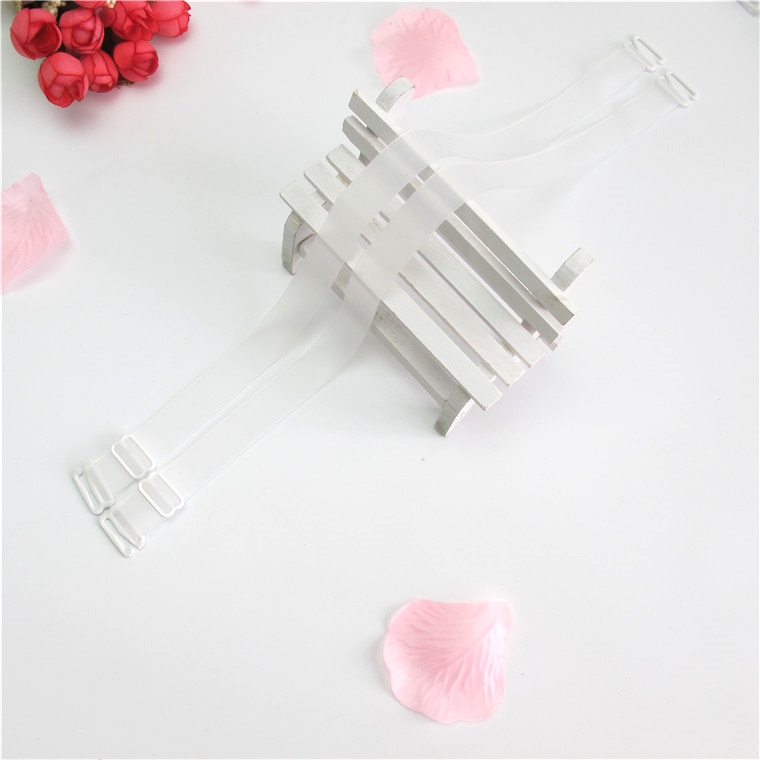 Silicone Candy Màu trong suốt Dây đeo vai chống trượt Bra Đồ lót Wild Dress Tube Top Cổ áo dây đeo vai dây áo lót hở lưng gợi cảm
