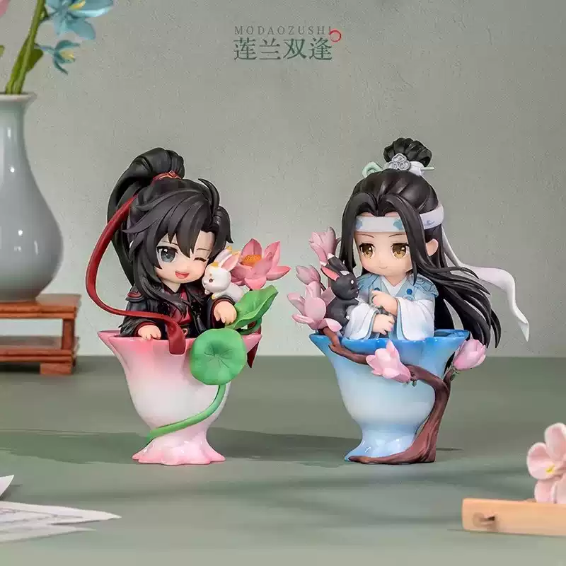魔道祖师瓷韵花语蓝忘机魏无羡动漫官方周边娃娃人偶盲盒手办摆件-淘宝 