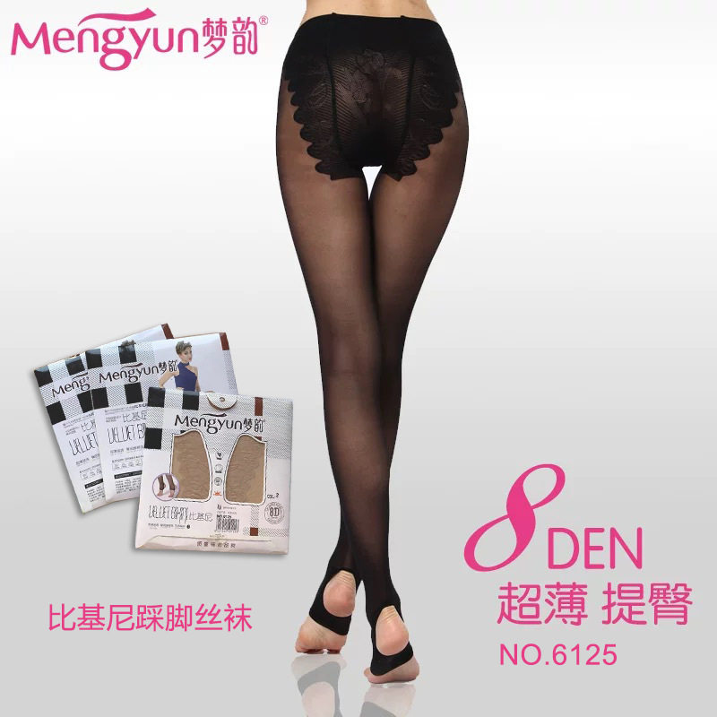 Dream Rhyme Silk Stockings Bikini 6125 Women Slim anti-seduces Velvet Butterfly Crotch Ultra Slim Spring Summer Stomachings Socks