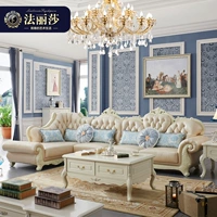 Fali Sha đồ ​​nội thất châu Âu rắn sống gỗ sofa phòng sofa góc Pháp da chaise ghế sofa G2 - Ghế sô pha ghế đơn