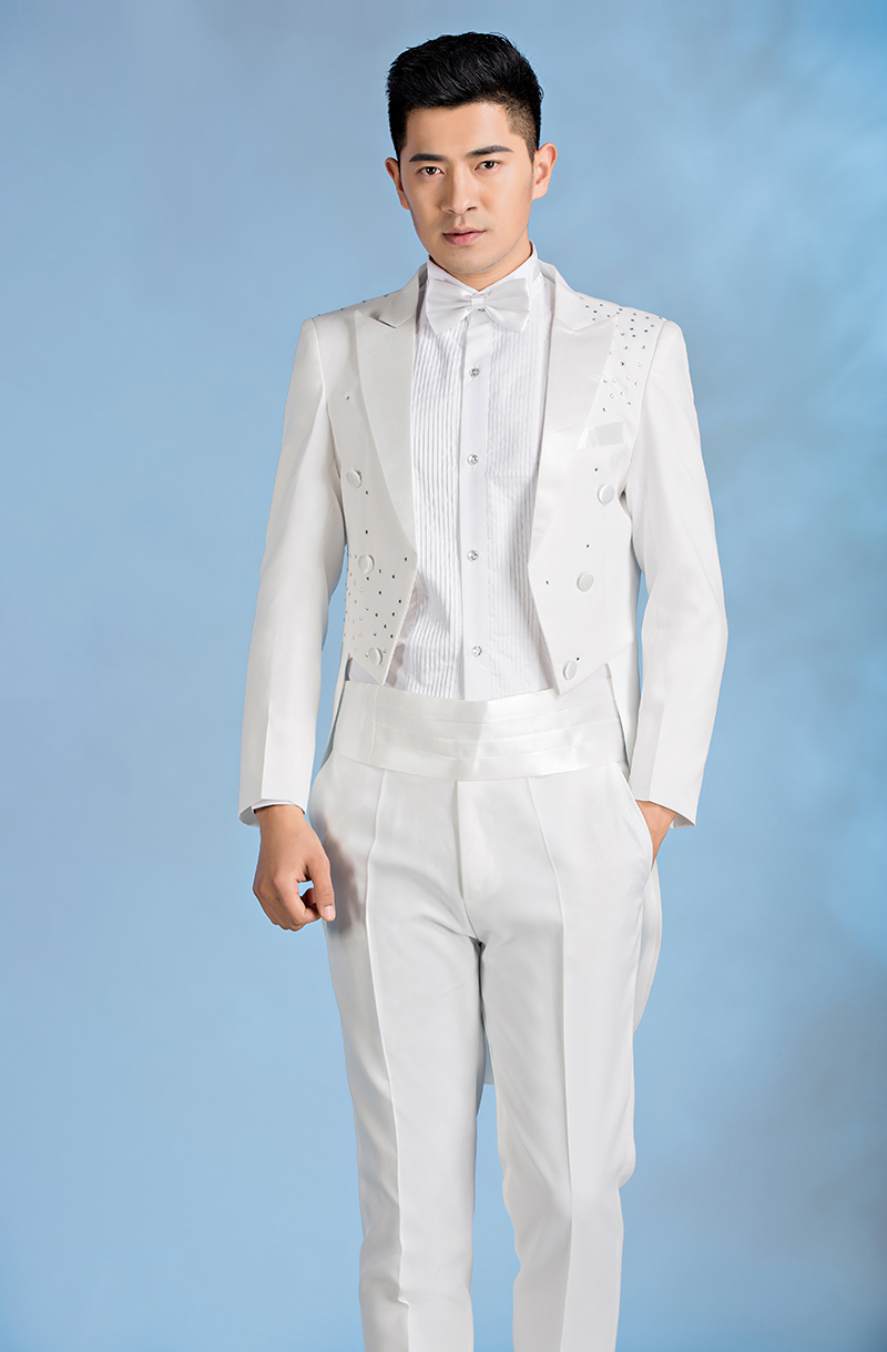 Mới tuxedo nam Slim Dress Giai đoạn biểu diễn trang phục Chỉ huy hợp xướng phù hợp với phù hợp với Studio tuxedo - Suit phù hợp áo vest nam hàn quốc