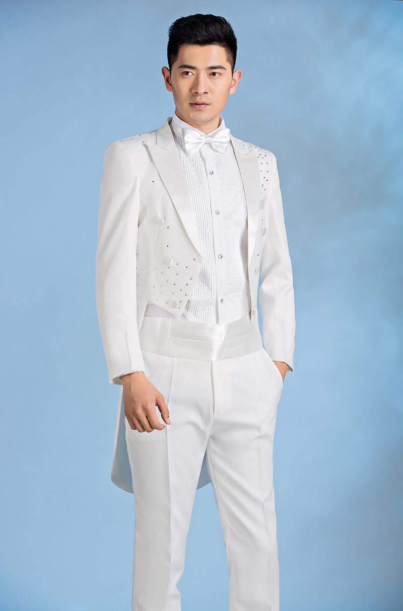 Mới tuxedo nam Slim Dress Giai đoạn biểu diễn trang phục Chỉ huy hợp xướng phù hợp với phù hợp với Studio tuxedo - Suit phù hợp áo vest nam hàn quốc