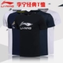 Li Ning áo thun thể thao nam mùa hè và mùa thu cotton đích thực áo thun thoáng khí tay ngắn cổ tròn thoải mái nửa tay áo thoải mái ao thun the thao