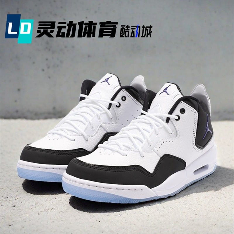 Lingdong Sports Jordan Courtside23 Black and White Retro Mid-Top Basketball Shoes for Men and Women Ar1000-104