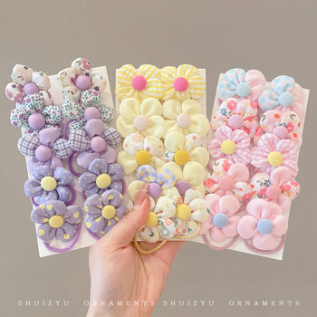 Children's Hair Ties, Flower Hair Accessories, High-Elastic Rubber Bands That Do Not Damage Hair, Durable Rubber Bands, Baby Hair Ties, Hair Ties, Hair Rings