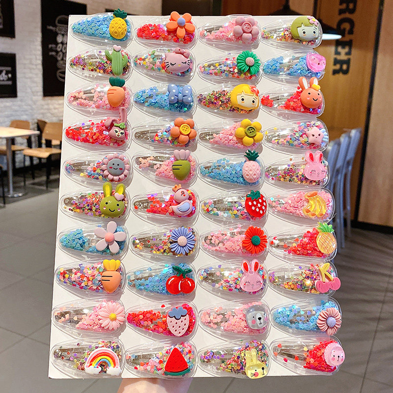 Child Hair Clip Women Hair Accessories Hairpin Netting Red 2022 New Clips BB Clips Baby Cute Little Girl Clips Headwear