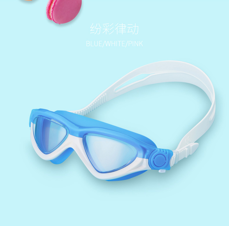 Kính bơi cho trẻ em Van Dean HD kính chống nước chống sương mù hộp lớn chống nước kính bơi kẹo màu cho bé trai và bé gái kính bơi - Goggles kính bơi tráng gương