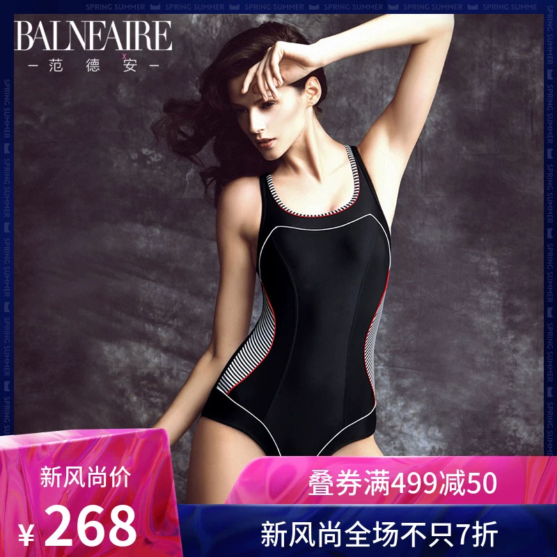 Van Dean đồ bơi thể thao chuyên nghiệp bảo thủ che bụng đồ bơi kích thước lớn Slim mỏng tam giác áo tắm một mảnh phụ nữ - Bộ đồ bơi One Piece