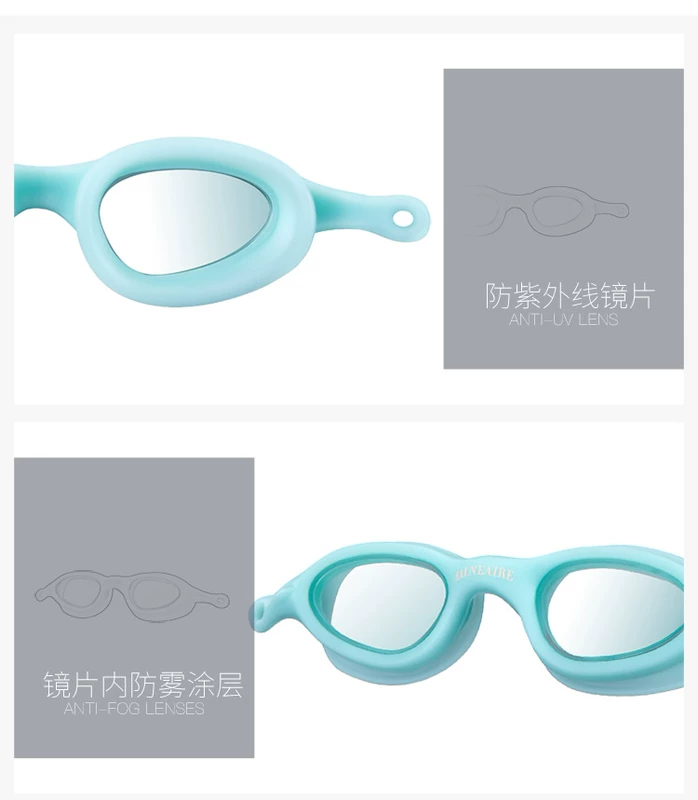 Kính bơi cho trẻ em Van Dean Kính râm chống nước và chống sương mù HD Thiết bị kính bơi nam và nữ - Goggles kính bơi tốt