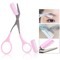 Magic Beauty Lông mày kéo với lông mày Comb nhỏ Comb Makeup Scissor Lông mày bắt đầu Công cụ cạo lông mày - Các công cụ làm đẹp khác mút trang điểm hồ lô