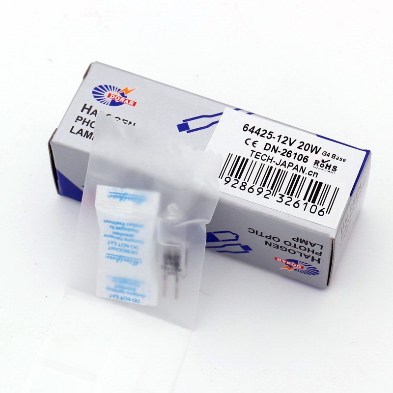 64425 12V20W halogen lamp beads rice bubble G4 optical instrument microscope bromine tungsten bulb cross wire long life