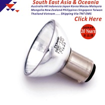 GBE 6434 12V20W 18D Small double contact BA15D 18 degree glass lid aluminum Cup Microscope Bulb