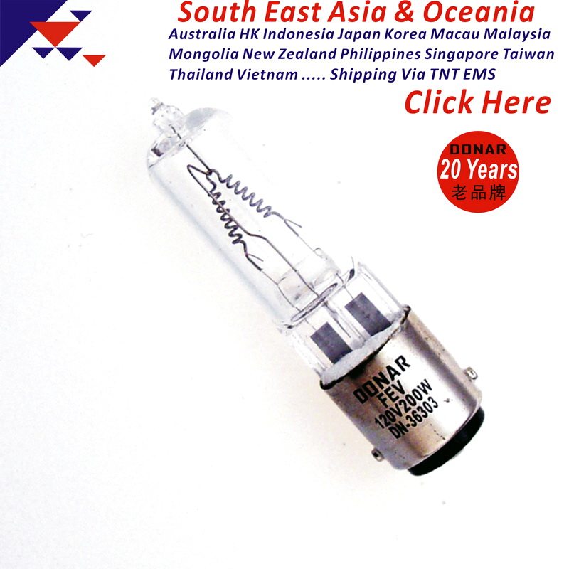 FEV 120V200W halogen lamp Pearl bayonet double contact point BA15D stage film and TV photographic styling bulb 120V