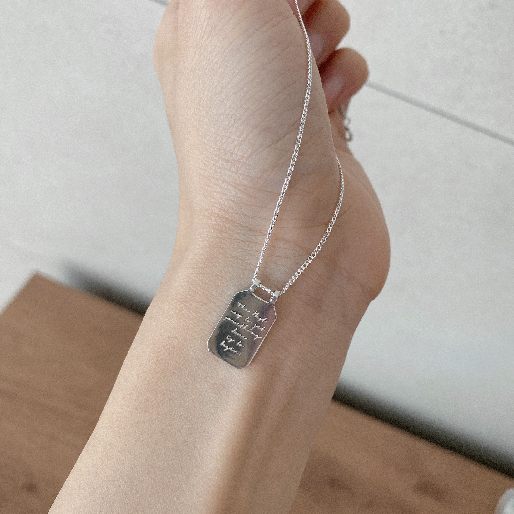 Joo Korea 925 Full Silver Alphabet Design Necklace