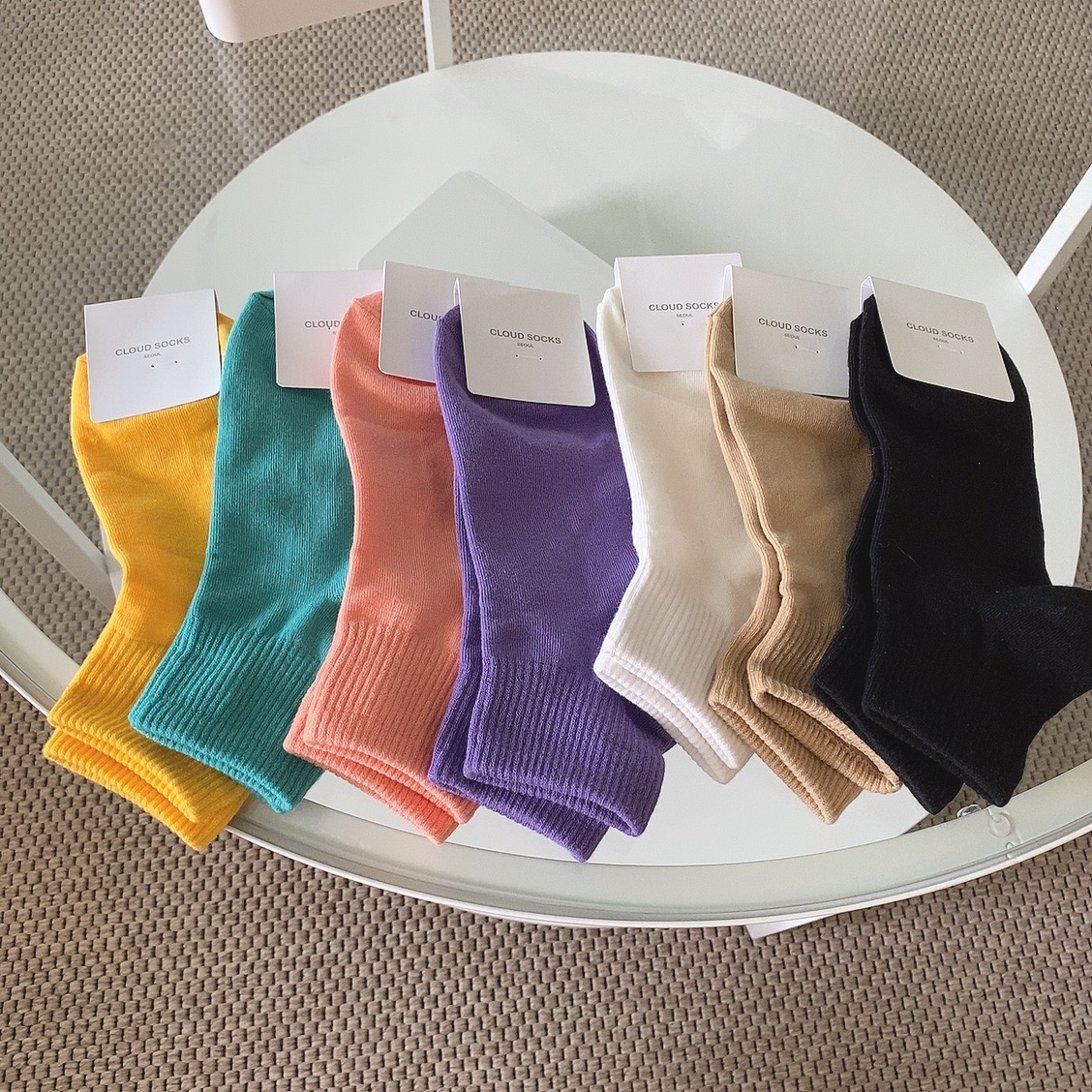 ≡ stock ≡ Joo Korea Autumn New Basic Women's Socks D