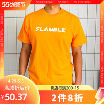 SLAMBLE short sleeve tidal card pure cotton half sleeve summer dress Klein blue blouse loose and compassionate new couple T-shirt