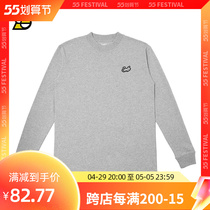 SLAMBLE autumn winter new full cotton middle collar long sleeve T-shirt male round collar pure color casual sports slapped undershirt blouse