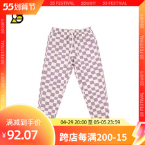 SLAMBLE spring autumn sports casual plaid trousers male and female pure cotton loose trendy street head fashion bunches trunks