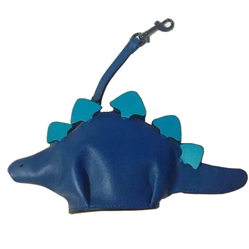 New leather small dinosaur coin purse mini cute dinosaur small handbag ladies zipper head layer cowhide messenger bag