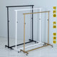 Iron clothing store display stand horizontal bar floor-standing hanger night market stall clothes hanger household clothes island rack